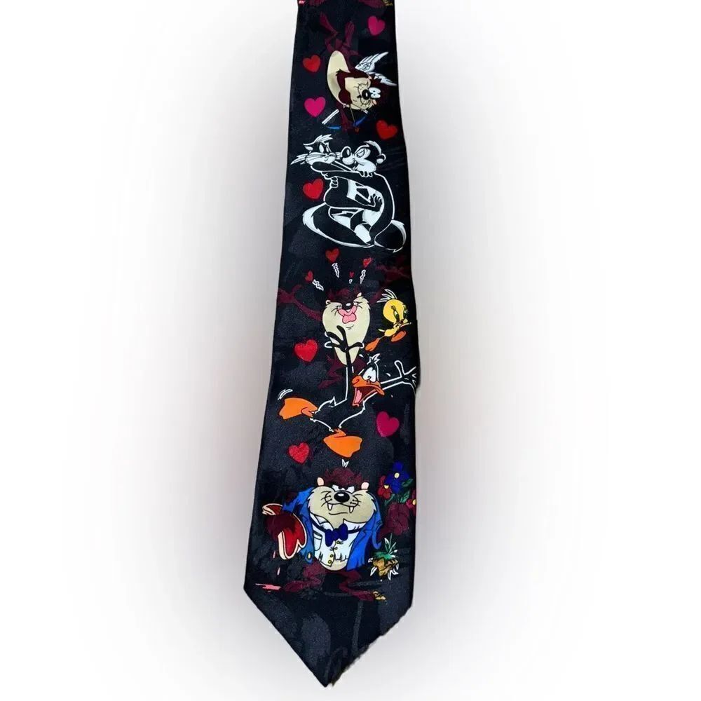 Vintage Looney Tunes Taz Valentine’s Day Neck Tie